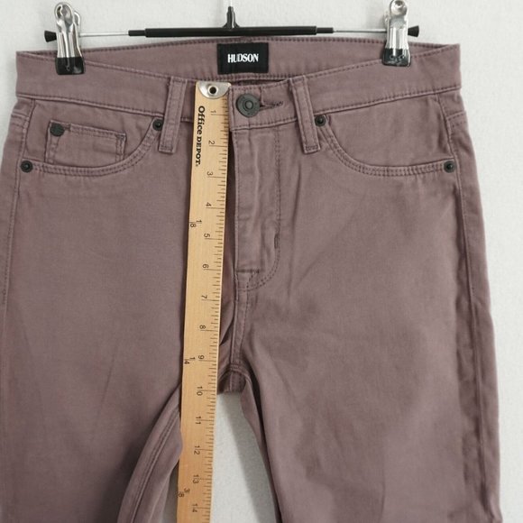 Hudson Womens Jeans Nico Mid Rise Ankle Super Skinny Purple Size 27 - Picture 7 of 11